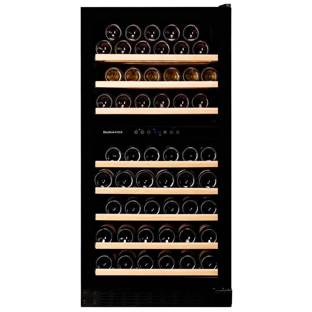 Dunavox DX-94.270DBK Grande beépíthető borhűtő fekete 94 palackos akciós termékkép 1