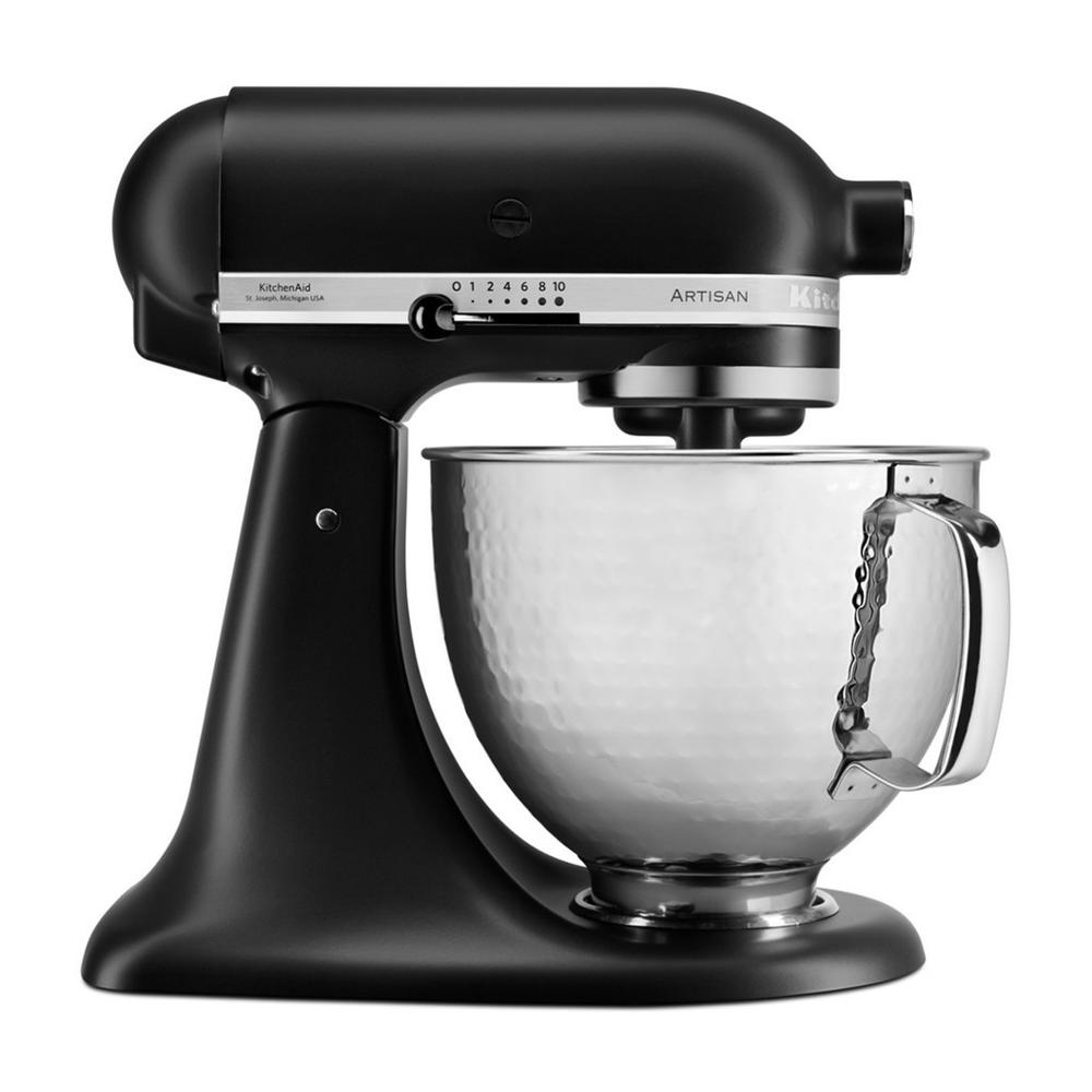 KitchenAid 5KSM156HMEBM Artisan matt fekete robotgép 4,8L kalapált tállal akciós termékkép 1