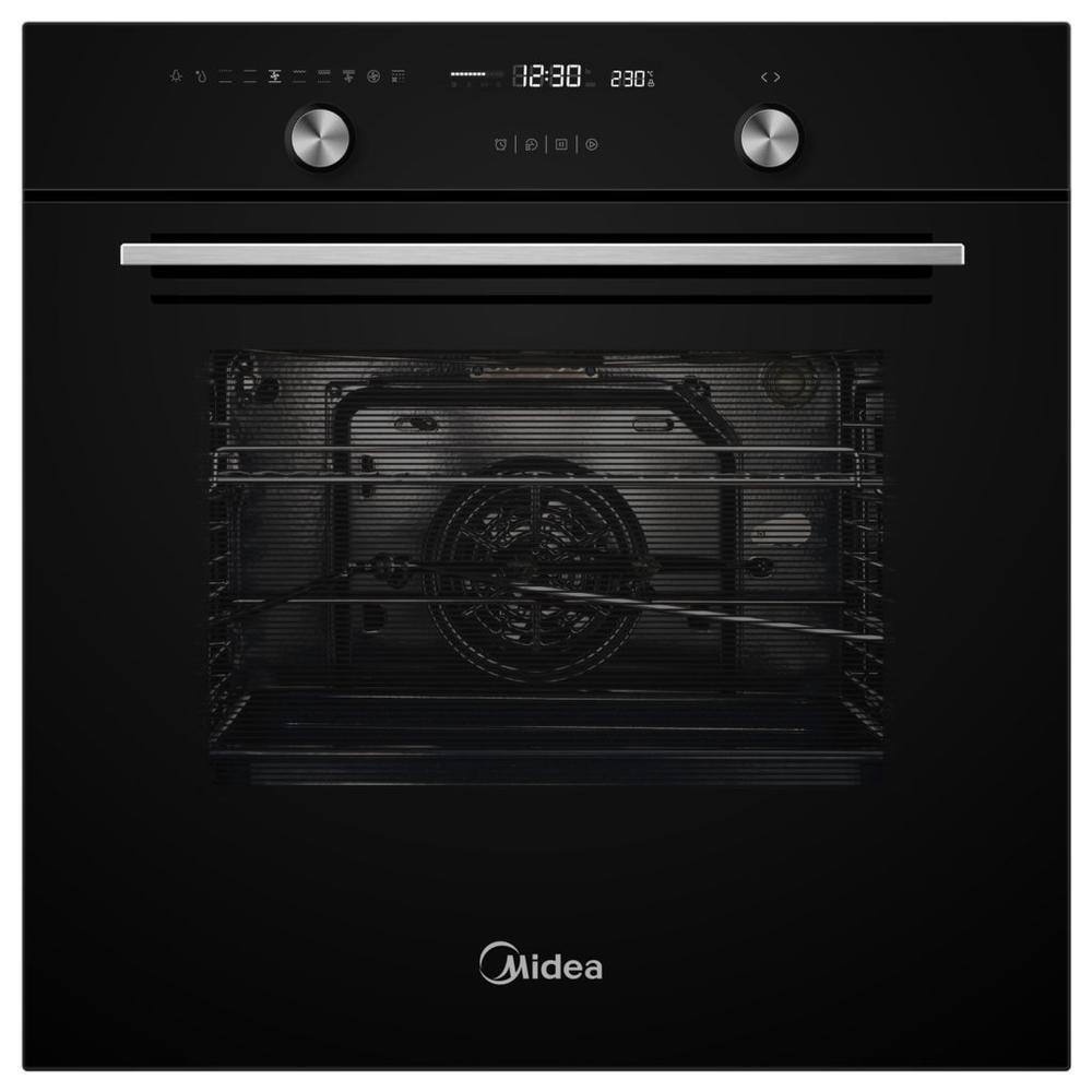 Midea N5P90E5 beépíthető sütő fekete pirolítikus akciós termékkép 1