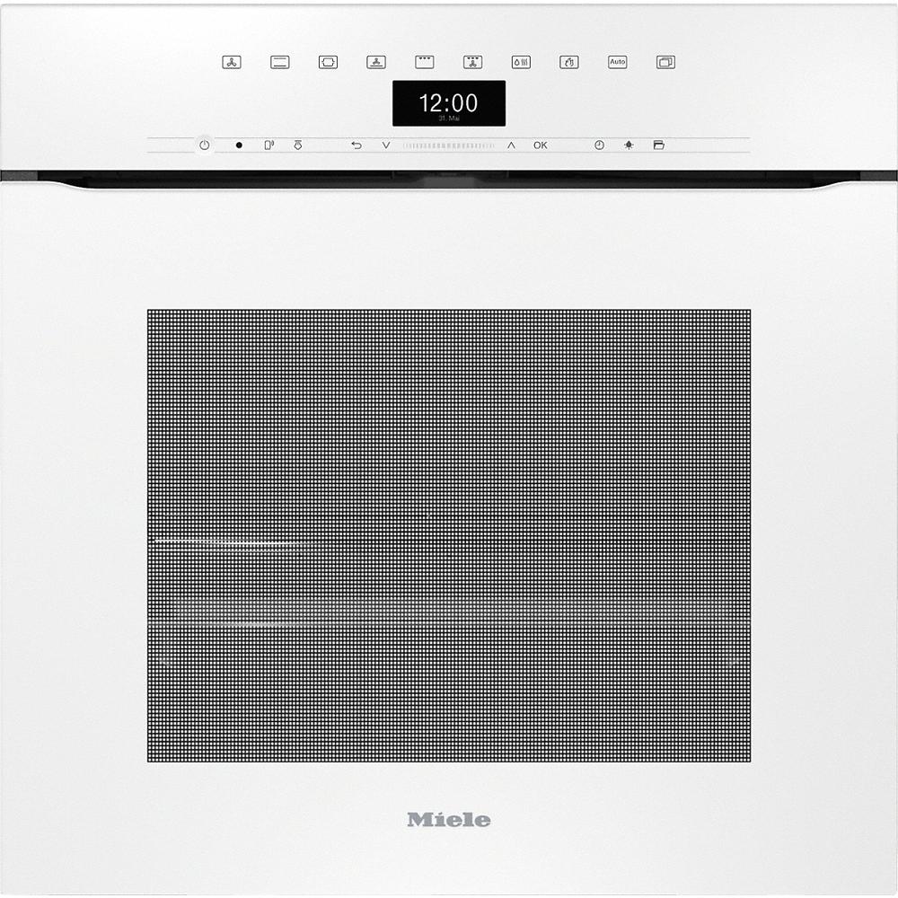 Miele H 7464 BPX briliánsfehér beépíthető fogantyú nélküli kompakt sütő akciós termékkép 1