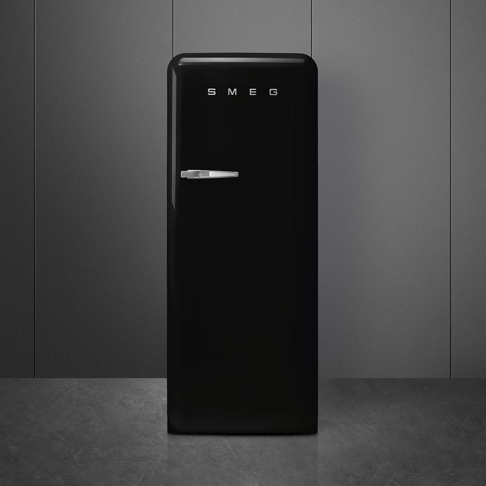 SMEG FAB28RBL5 KOMBINÁLT HŰTŐ ÉS FAGYASZTÓ fekete retro design akciós termékkép 1