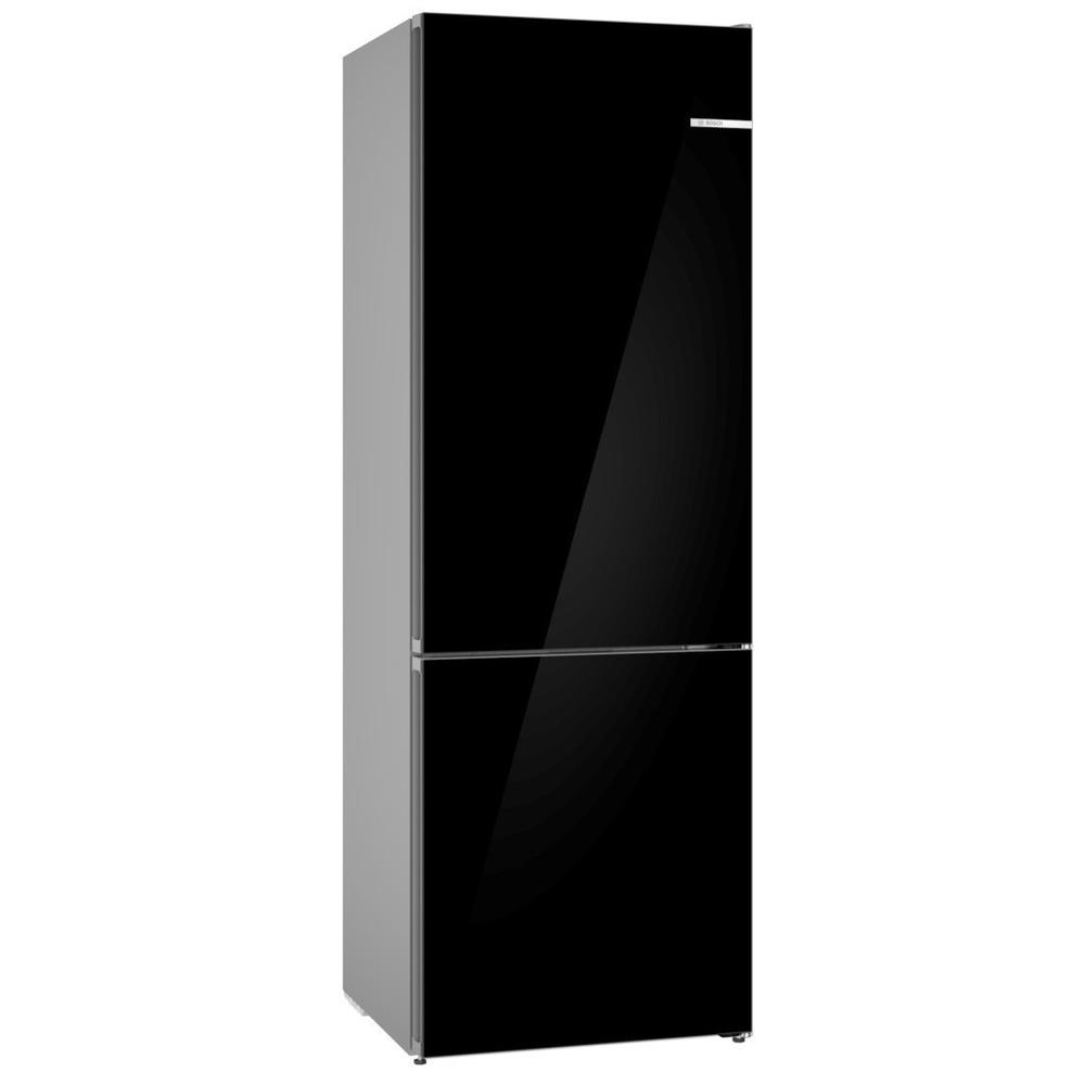 Bosch KGN49LBCF alulfagyasztós hűtőszekrény fekete üveg NoFrost 203x70x67cm Serie6 akciós termékkép 1