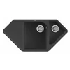 Kép 1/2 - Elleci Ego CORNER Gránit Sarok Mosogató G40 nero