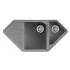 Kép 1/2 - Elleci Ego CORNER Gránit Sarok Mosogató M73 titanium