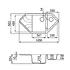 Kép 2/2 - Elleci Ego CORNER Gránit Sarok Mosogató M79 aluminium