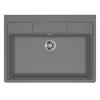 Kép 1/3 - ELLECI Keratek Spazio 900 EXTRA Mosogatótálca K99 Dark Grey