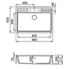 Kép 3/3 - ELLECI Keratek Spazio 900 Mosogatótálca K86 Black