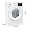 Kép 6/11 - GORENJE Szabadonálló elöltöltős keskeny mosógép WNGPI61SBS