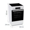 Kép 6/14 - Gorenje GECS5C70WA Kerámialapos Elektromos tűzhely