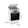 Kép 5/13 - GORENJE Kombinált Tűzhely GKS5C72WF