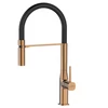 Kép 1/6 - Laveo POLA álló csaptelep rugalmas kiömlővel, rose gold/matt fekete