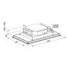Kép 3/3 - Sirius SLT-971 EM 90 cm H 160 TW fehér üveg mennyezeti páraelszívó
