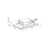 Kép 3/4 - Sirius SLT-971 LESS EM TW 90 cm Inox mennyezeti páraelszívó motor nélkül