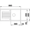 Kép 3/5 - Blanco ZIA 5S fekete mosogatótálca gránit 860x500mm