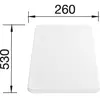Kép 3/3 - Blanco 217611 műanyag vágólap fehér 500mm hosszú mosogatóhoz