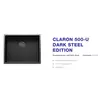 Kép 3/5 - Blanco CLARON 500-U Dark Steel aláépíthető rozsdamentes acél mosogató 540x440x190 527834