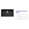 Kép 4/6 - Blanco CLARON 700-IF Dark Steel rozsdamentes acél mosogató 740x440x190 527837