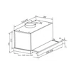 Kép 6/6 - Davoline IOS ULTRA 90 GR-IX beépíthető teleszkópos páraelszívó inox 90cm