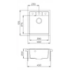 Kép 3/4 - Evido Easy 45 gránit mosogató 515x460mm avena 442127