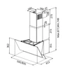 Kép 3/3 - Evido CHY6TW.1 SKY PRO 60B döntött fali páraelszívó fehér üveg 60cm