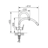 Kép 2/4 - Ferro BFT41B Filtrata álló csaptelep flexibilis kifolyócsővel szűrt vízhez fekete 1387