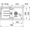 Kép 2/2 - Franke STRATA STG 614-78 gránit mosogató fekete 780x435mm