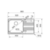 Kép 3/7 - Franke LOGICA LINE LLX 611 nemesacél mosogató + ORBIT csap szett FR1301190