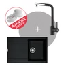 Kép 1/7 - Franke MARIS MRG 611 gránit mosogató + SIRIUS L DOCCIA csap fekete szett FR1301195