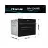 Kép 2/6 - Hisense BIM406A8B beépíthető kompakt sütő + mikrohullám 45cm fekete