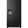 Kép 1/5 - Hisense RS818N4TFE side by side hűtőszekrény fekete E osztály