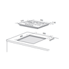 Kép 4/4 - Master Kitchen MKHG 754101-ED LTC BK beépíthető gázfőzőlap 75cm fekete üveg