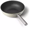 Kép 1/9 - Smeg WOK serpenyő rozsdamentes bézs fogantyú 30 cm bézs CKFW3001CRM