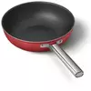 Kép 6/7 - Smeg WOK serpenyő rozsdamentes acél fogantyú 30 cm piros CKFW3001RDM