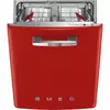 Kép 1/10 - Smeg STFABRD3 beépíthető mosogatógép piros 60cm 50-es évek stílusa