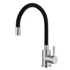 Kép 2/6 - Quadron MORGAN 110 black gránit mosogatótálca 1356 + acél csaptelep fekete flexibilis kifolyócsővel 1351