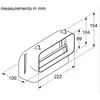 Kép 3/3 - Bosch 17005035 függőleges könyök csökkentett méretű 90° 65cm vagy mélyebb pultokhoz