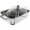 Kép 3/4 - Bosch HEZ390011 univerzális sütőedény nemesacél üveg tetővel 6,5L 17000325