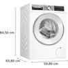Kép 5/11 - Bosch WGG244Z9BY elöltöltős mosógép fehér-inox ajtó 9kg 1400f/p Serie6