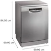 Kép 7/14 - Bosch SMS4HVI14E szabadonálló mosogatógép inox 60cm Serie4