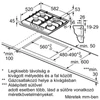 Kép 6/7 - Bosch PGH6B5K90 beépíthető gázfőzőlap nemesacél 60cm Serie4