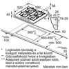 Kép 6/7 - Bosch PRP6A6H40 beépíthető gázfőzőlap edzett üveglapon fekete 60cm Serie8