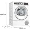 Kép 6/15 - Bosch WQG24591BY hőszivattyús szárítógép 9kg Serie6