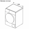 Kép 12/13 - Bosch WQG245DREU hőszivattyós szárítógép sötétszürke kivitel 9kg Serie6