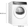 Kép 6/15 - Bosch WRB247CEBY hőszivattyús szárítógép Home Connect fehér-inox ajtó A osztály 9kg Serie8