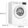Kép 7/11 - Bosch WAN2829NBY elöltöltős mosógép IronAssist 8kg 1400f/p Serie4