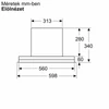 Kép 9/14 - Bosch DBB65CC60 beépíthető páraelszívó 60cm fekete/üveg Serie4