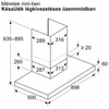 Kép 8/8 - Bosch DWB95CC60 fali páraelszívó fekete 90cm Serie4
