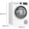 Kép 8/15 - Bosch WQG243DMBY hőszivattyús szárítógép 9kg Serie6