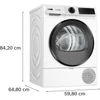 Kép 18/19 - Bosch WQJ24201BY hőszivattyús szárítógép fekete ajtó 9kg Serie6