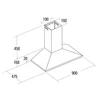 Kép 4/5 - Cata VN-900 fali páraelszívó inox halogén 90cm + SEM1 T800 padlástéri motor KCS0295km